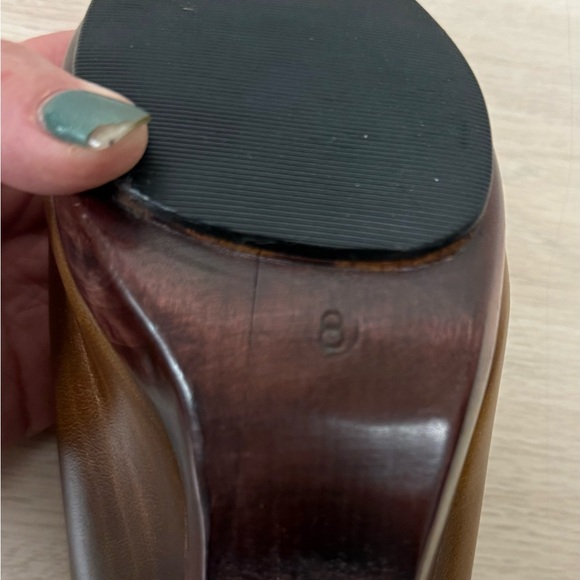 Colleen Cordero Brown Suede Wood Heel Boho Clog, Very Good Condition, Size 8 - Picture 12 of 12